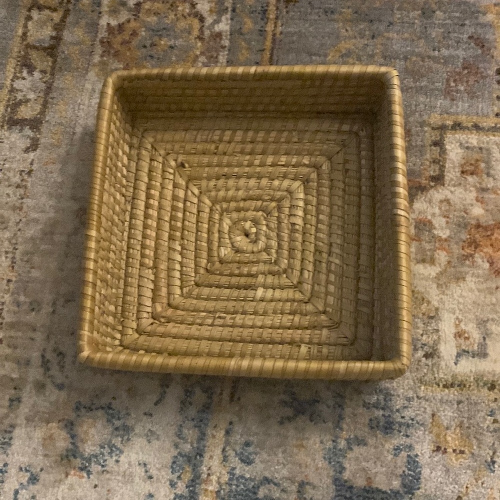 Rattan Trinket Square Tray